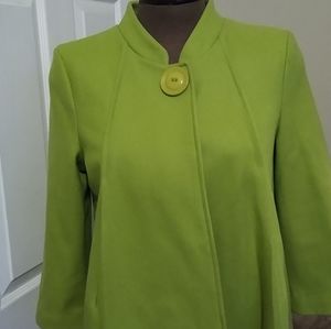 Tulle Green Wool Blend Anthropologie Coat